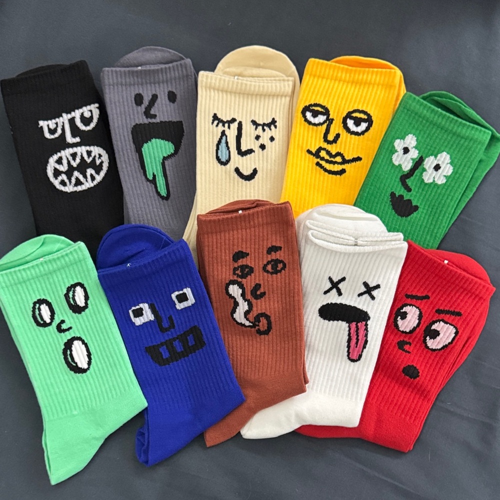 MELLODAY Fun Graphic Socks Set - Multicolor